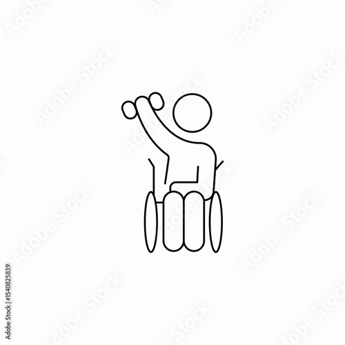 fitness impaired icon sign vector