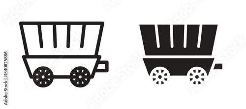 Covered wagon icon