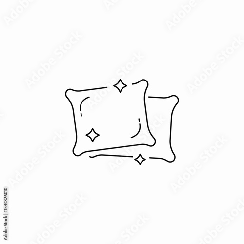 fresh pillows icon sign vector