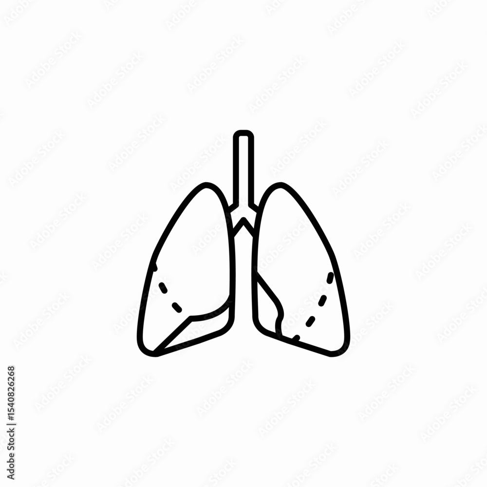 healthy lungs icon sign vector healthy lungs icon sign vector