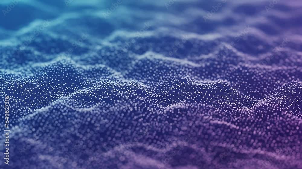 Abstract Digital Wave Particle Motion in Gradient Blue and Purple with Depth of Field Effect Abstract Digital Wave Particle Motion in Gradient Blue and Purple with Depth of Field Effect