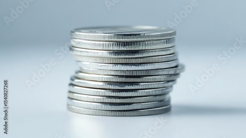 Stack of silver coins (1)