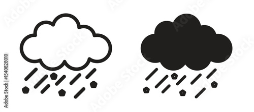 Cloud hail icon