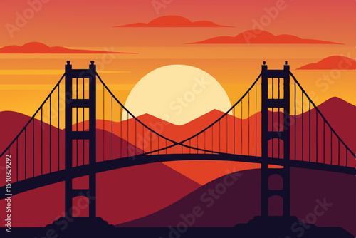 golden gate bridge at sunset