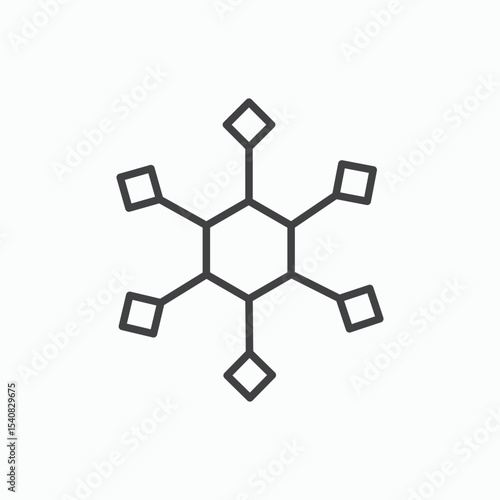 Chart connected icon