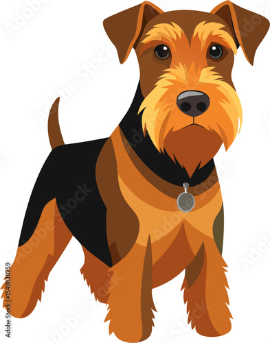 Airedale Terrier vector 