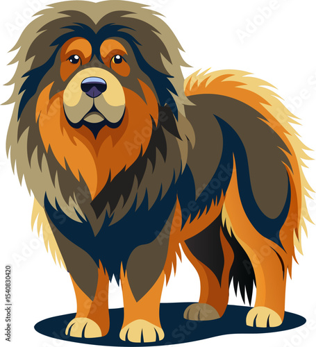 Tibetan Mastiff vector 