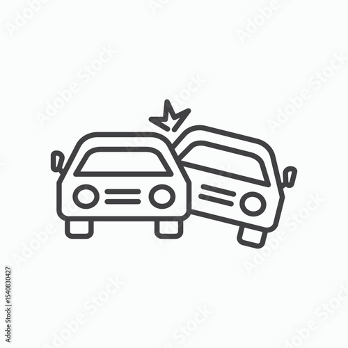 Car crash icon
