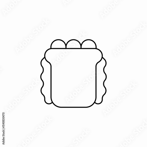 bread sandwich icon sign vector