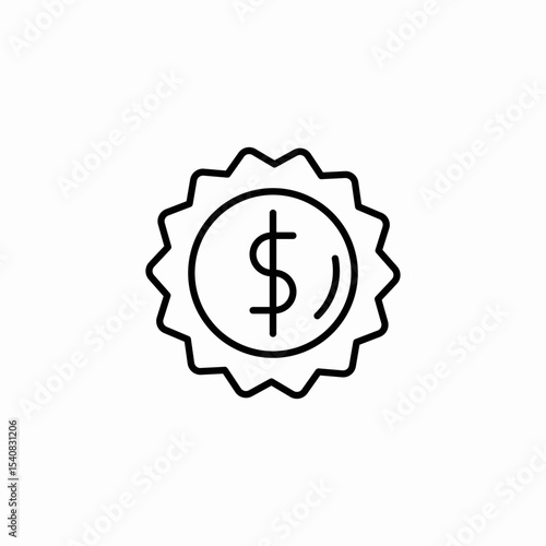 dollar price icon sign vector