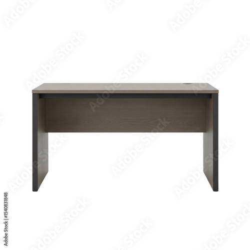Minimalist rectangular office desk with modesty panel