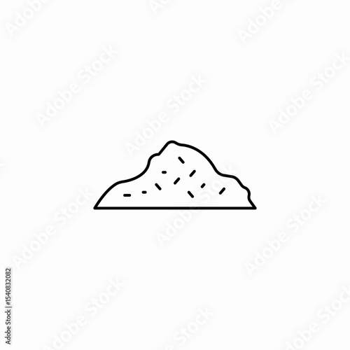 granulated sugar icon sign vector