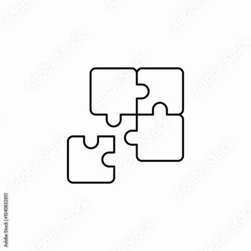 last piece of puzzle icon sign vector