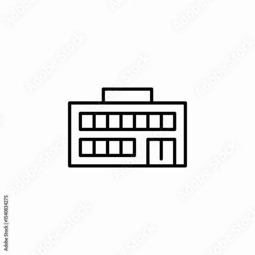office building icon sign vector