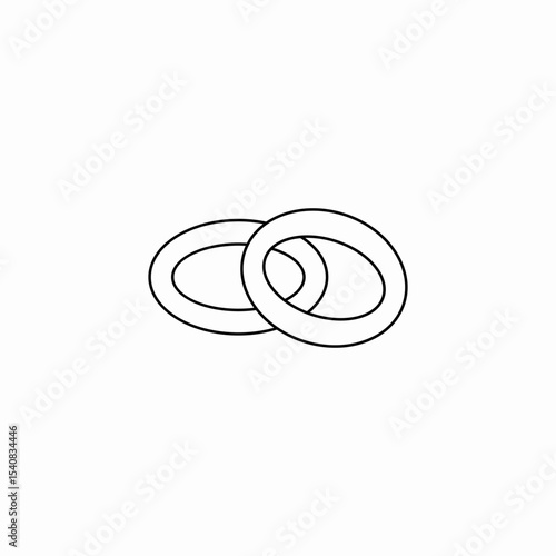 onion rings icon sign vector