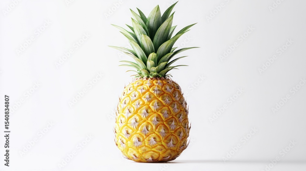 Fototapeta premium Single pineapple on white background (1)