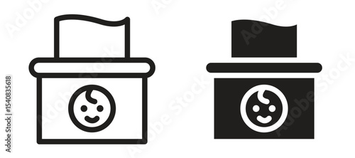 Baby wipe icon
