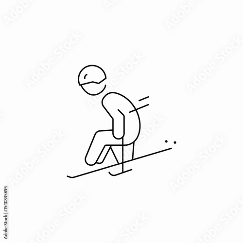 ski jump icon sign vector
