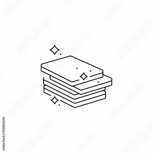stack boards piles icon sign vector