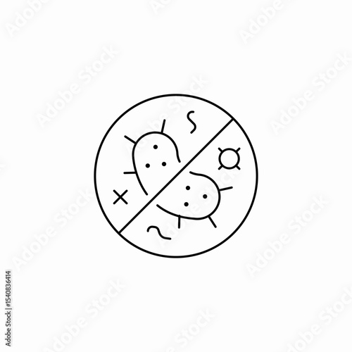 sterile of bacteria icon sign vector