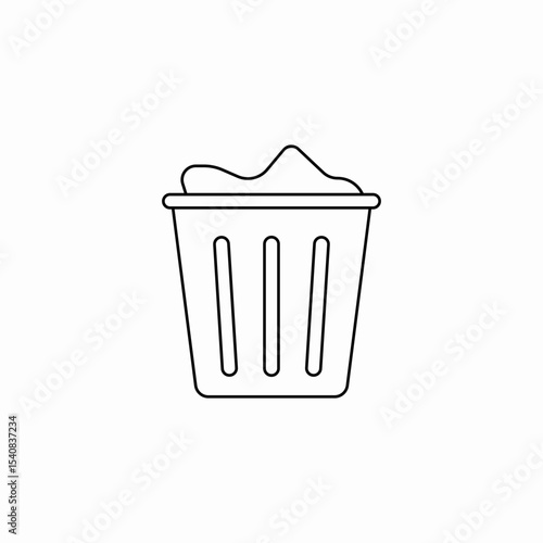 trash bin icon sign vector