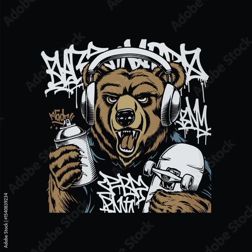 streetwear skating t shirt design