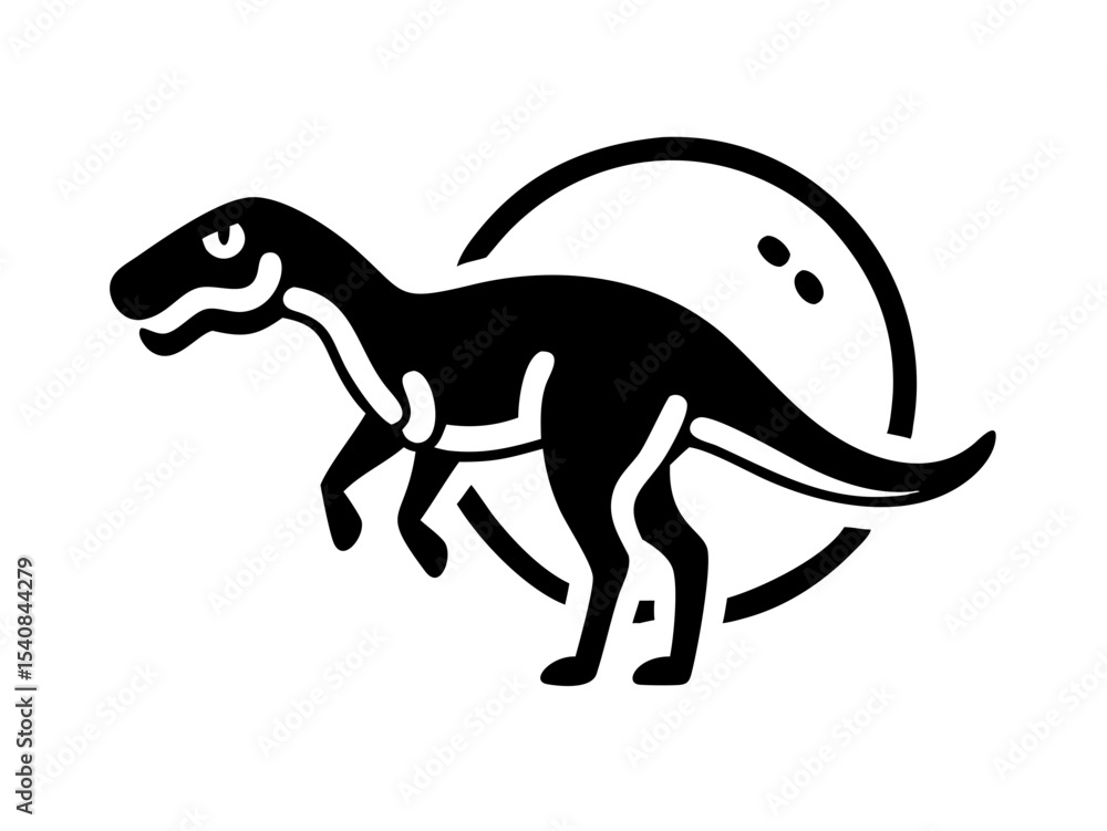 Fototapeta premium Dinosaur logo Set