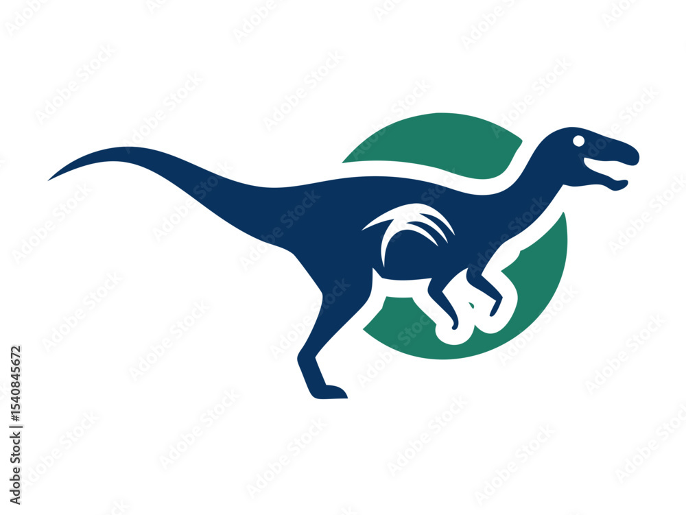 Fototapeta premium Dinosaur logo Set