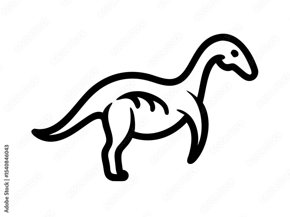 Fototapeta premium Dinosaur logo set