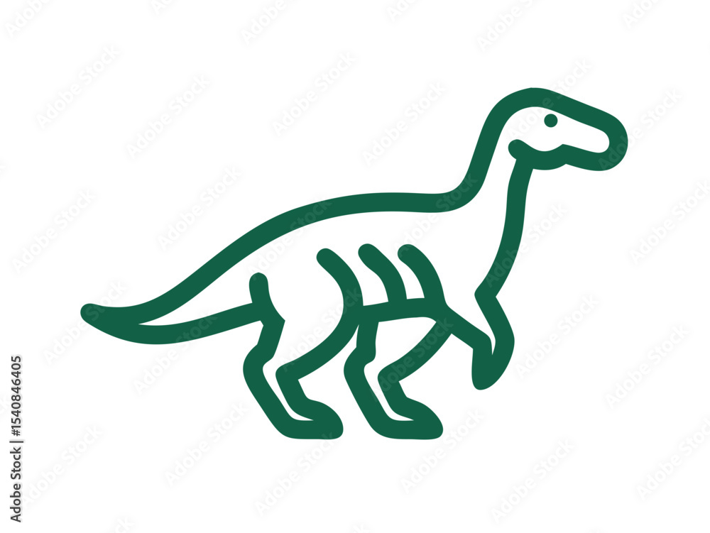 Obraz premium Dinosaur logo Set