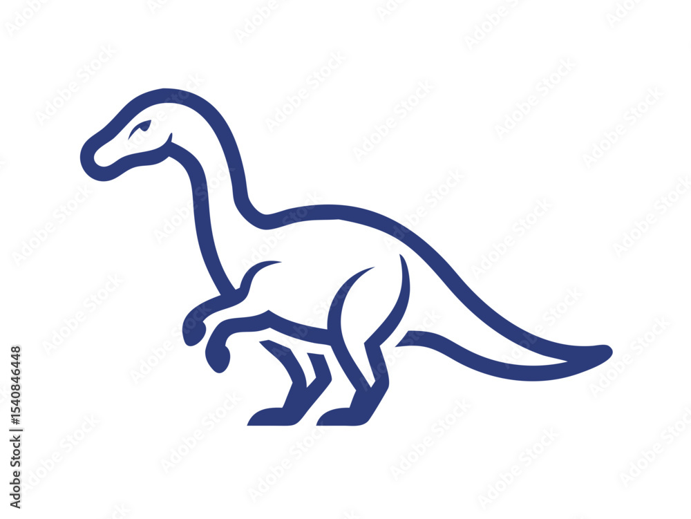 Fototapeta premium Dinosaur logo set