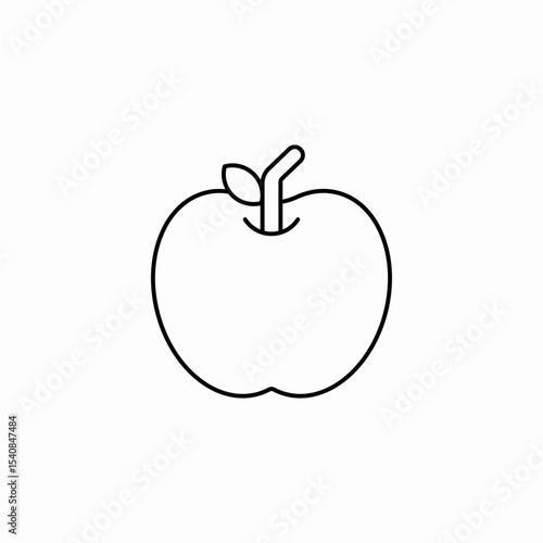 apple fruit icon sign vector