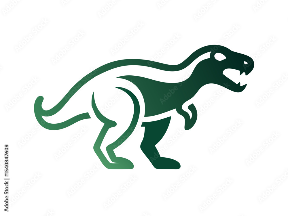Obraz premium Dinosaur logo set 
