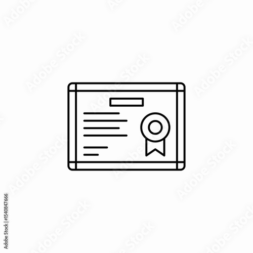 award certificate icon sign vector
