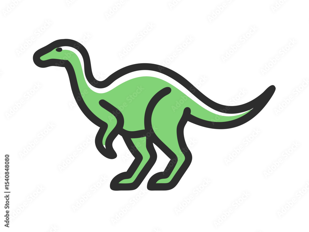 Obraz premium Dinosaur logo Set