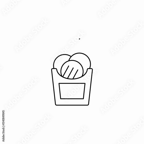 snack coins icon sign vector