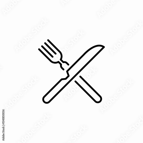 stop eating icon sign vector