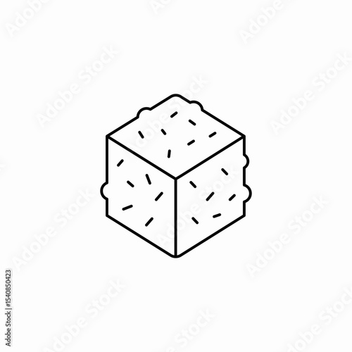 sugar cube icon sign vector