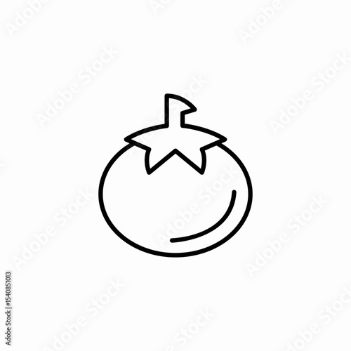 tomato fruit vegetable icon sign vector