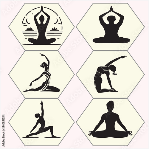 yoga vector set six