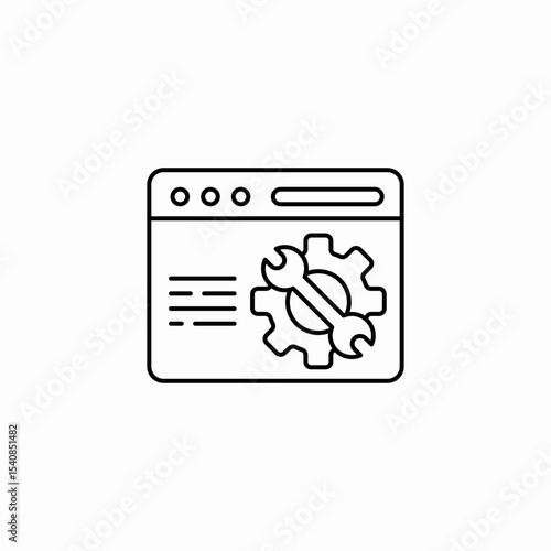web page settings icon sign vector