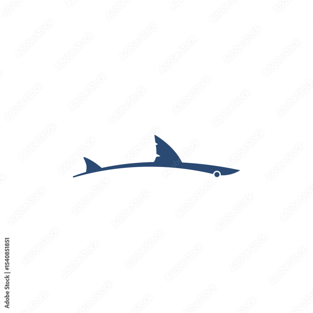 Fototapeta premium Shark logo design template. Vector clipart and drawing. Isolated illustration on white background.