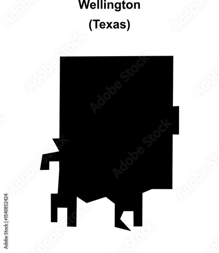 Wellington (Texas) blank outline map