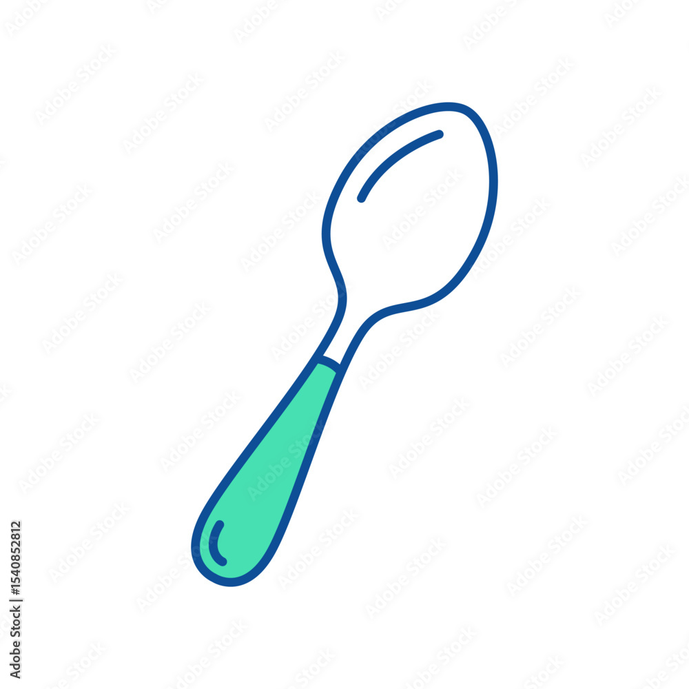 Spoon. Kitchenware icon. Line vector kitchen utensil and tool. Cutlery illustration Spoon. Kitchenware icon. Line vector kitchen utensil and tool. Cutlery illustration