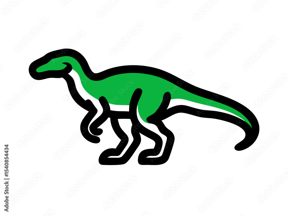Obraz premium Dinosaur logo Set