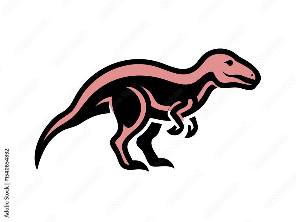 Obraz premium Dinosaur logo Set