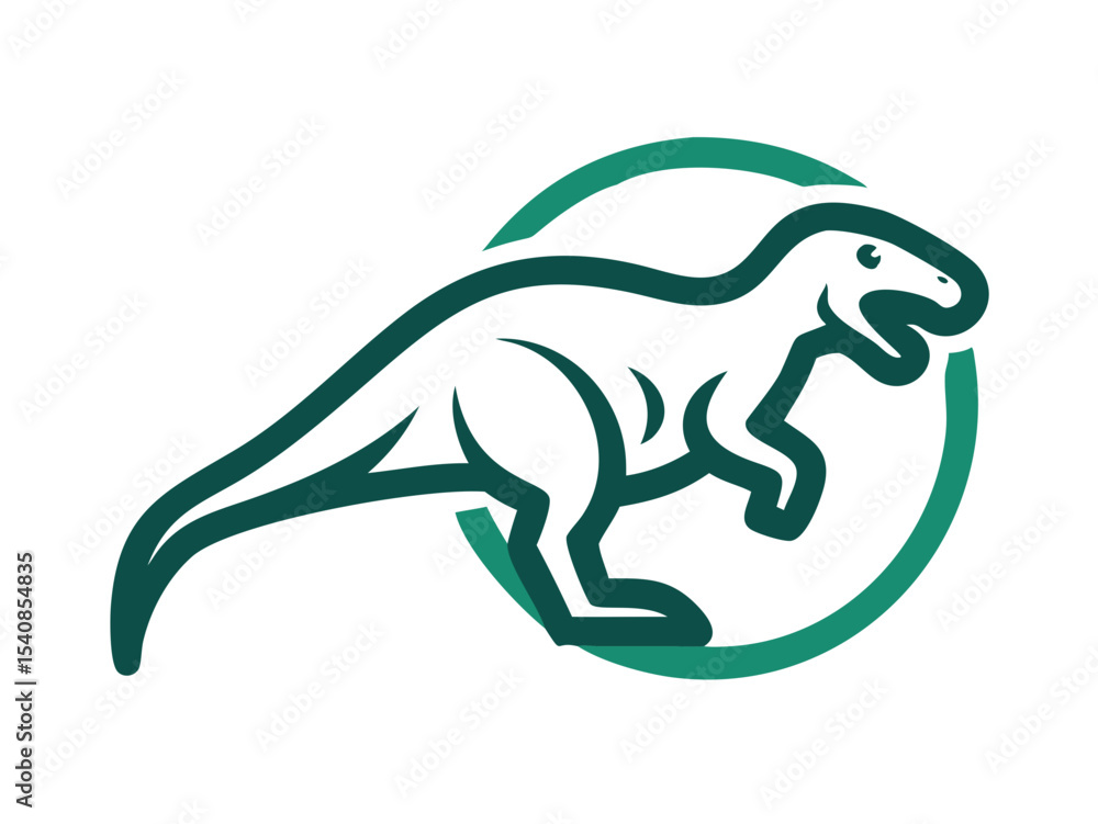 Obraz premium Dinosaur logo Set