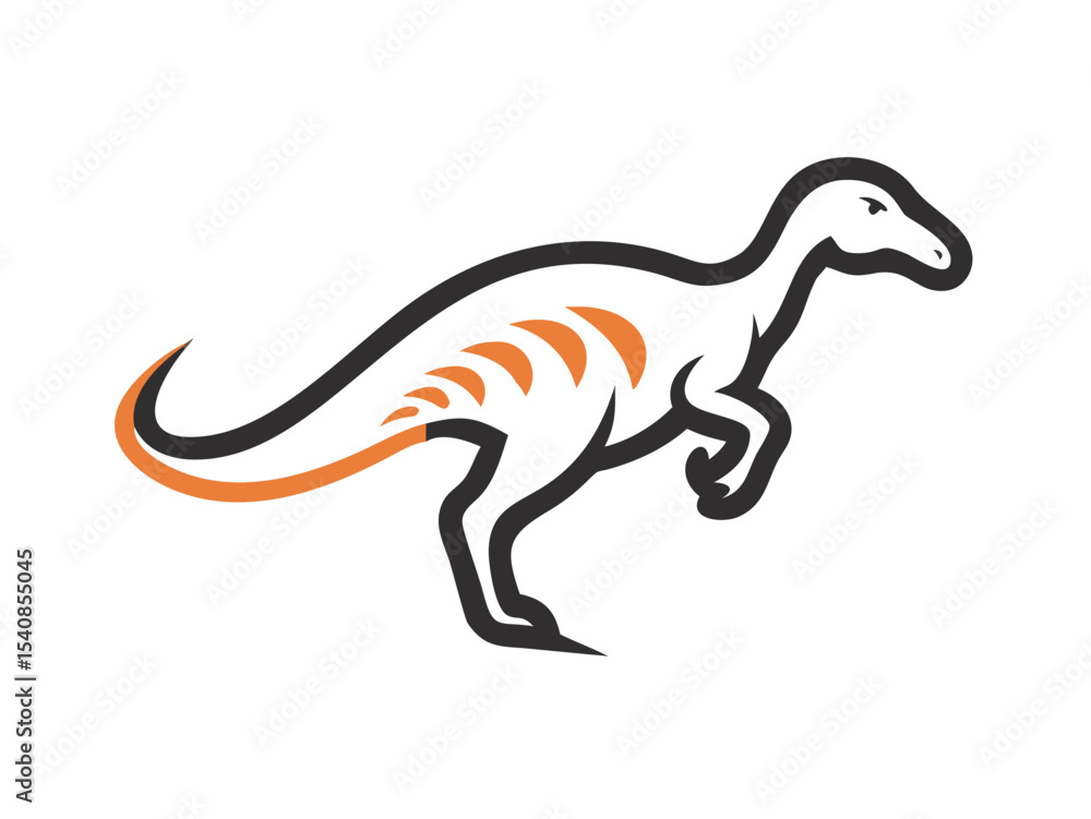 Obraz premium Dinosaur logo Set