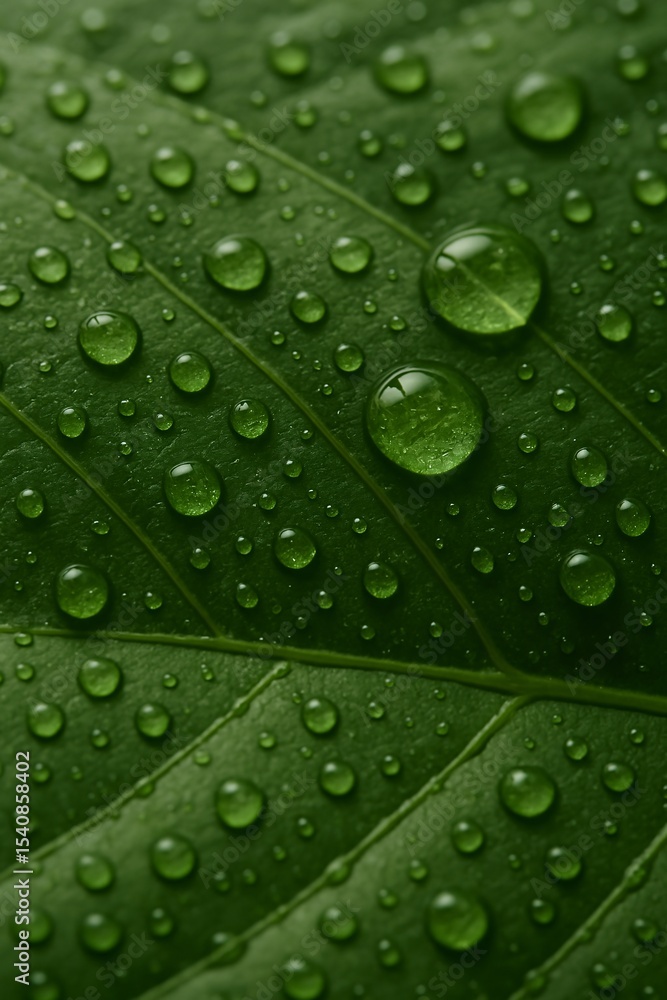 water drops on green leaf water drops on green leaf