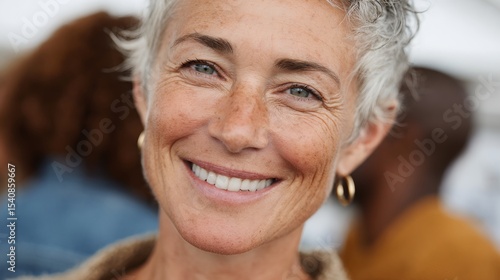 Wallpaper Mural A woman with a smile on her face Torontodigital.ca